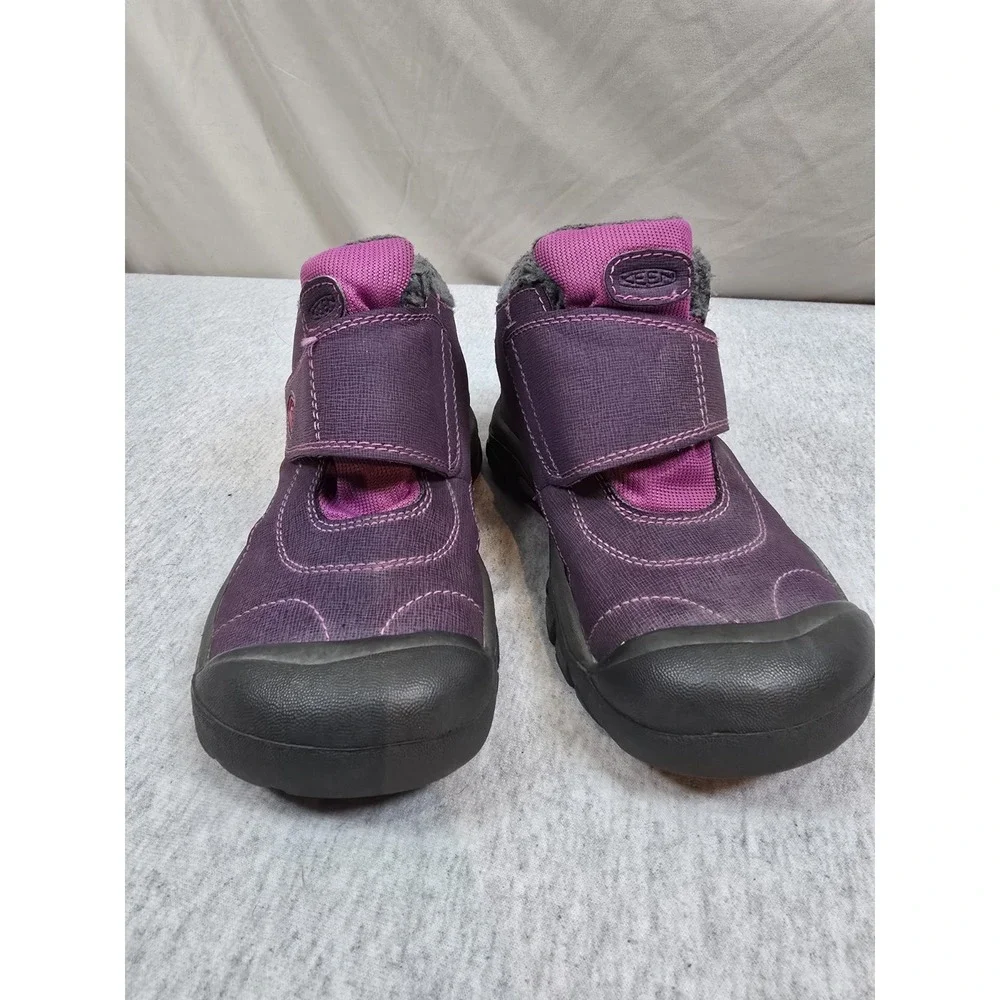 KEEN Kootenay WATERPROOF Youth Girls Size 2 Sherpa LINED Purple SNOW Boots
